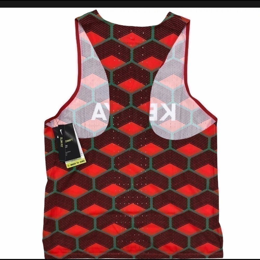 Nike women's Team Kenya Slim Fit Aerowswift Running Tank Singlet CV0371-673 M - Picture 2 of 11